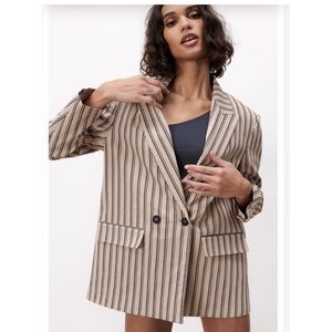 NWT Zara Oversized Striped Blazer